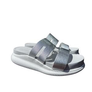 Cole Haan 2.Zerogrand Silver Slotted Sandal Women size 7 NWOB NEW